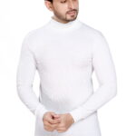 Men High Neck White