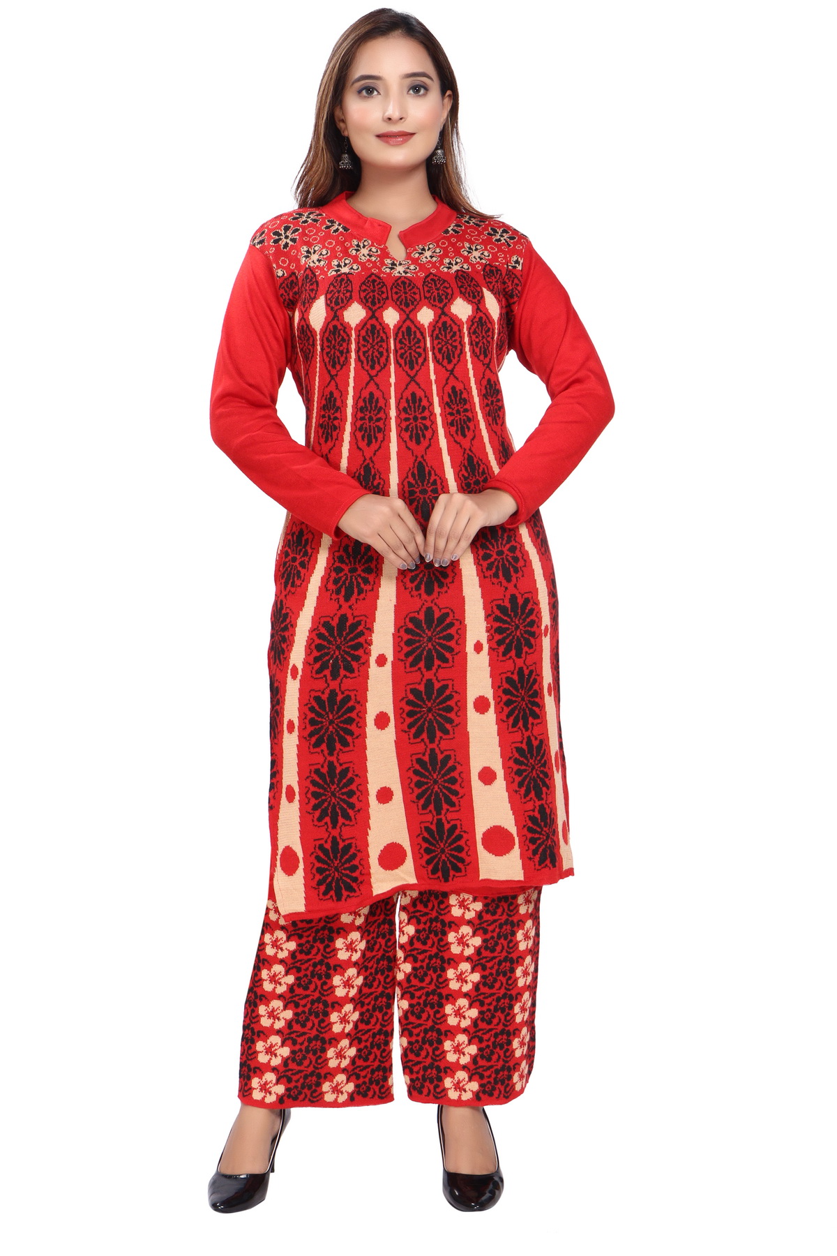 Kurti Plazoo Red