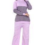 Check Co-ord Set Lavender